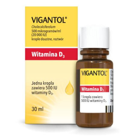 Vigantol Witamina D3 500 mikrogramów/ml (20 000IU) 30ml