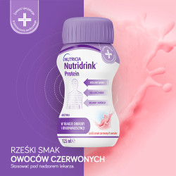 Nutridrink Protein rześki smak czerwonych owoców 4x125ml