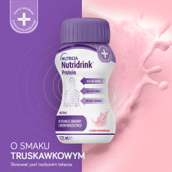 Nutridrink Protein o smaku truskawkowym ZESTAW 6x(4x125ml)