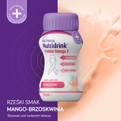 Nutridrink Protein Omega-3 rześki smak mango-brzoskwinia ZESTAW 6x(4x125ml)