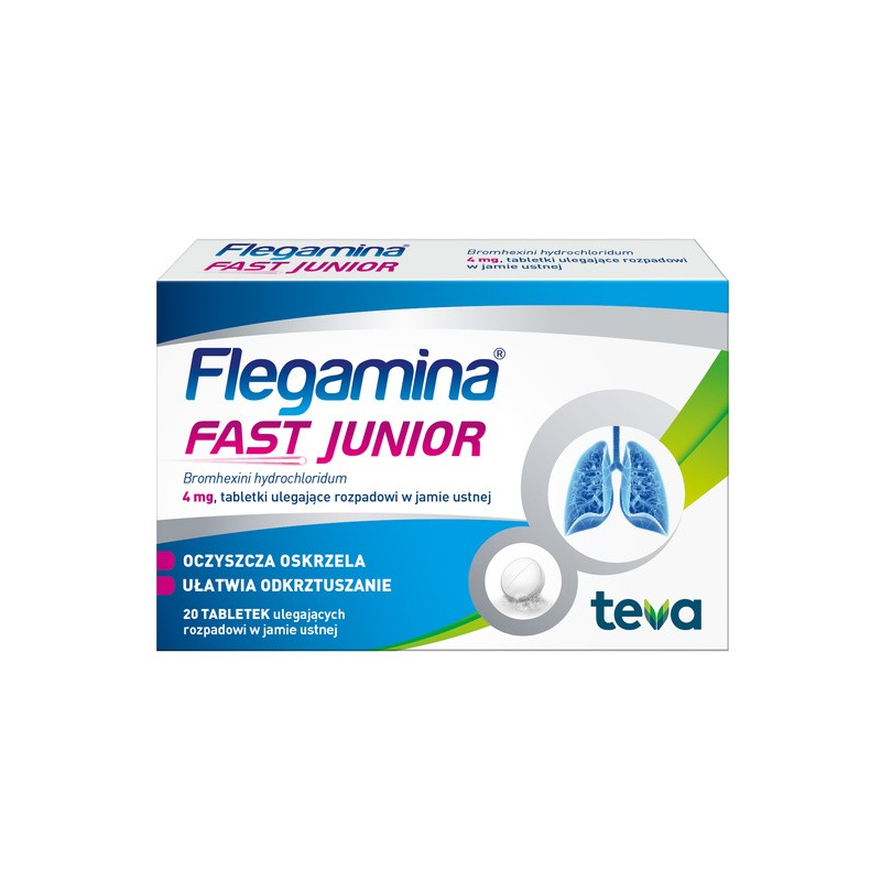 Flegamina Fast Junior 4 mg 20 tabletek