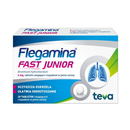 Flegamina Fast Junior 4 mg 20 tabletek