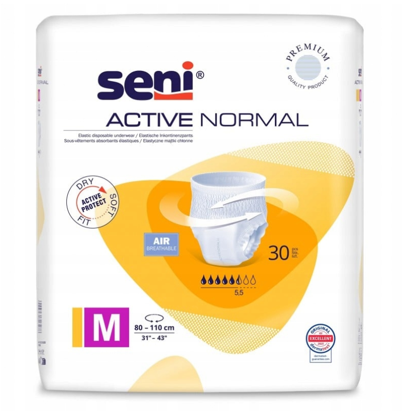 Seni Active Normal majtki chłonne Medium rozmiar M 30 sztuk
