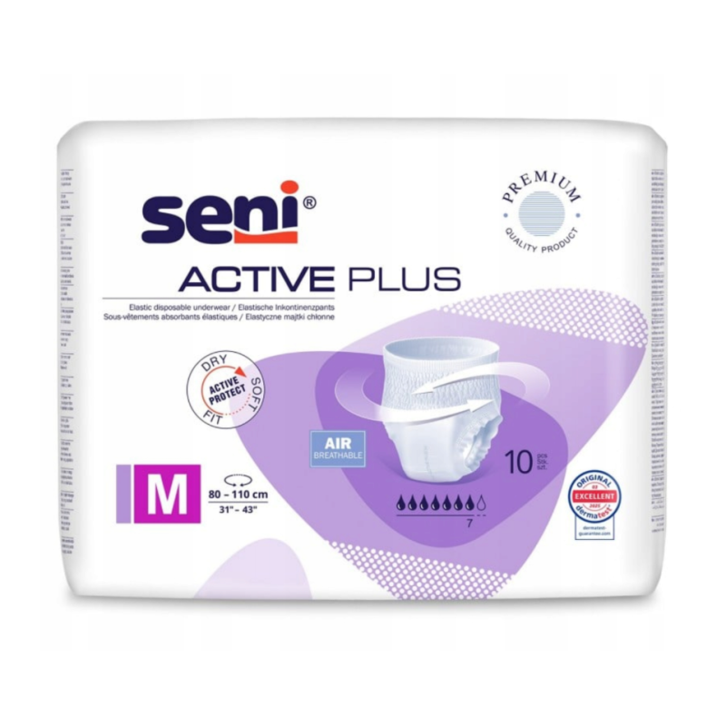 Seni Active Plus majtki chłonne Medium rozmiar M 10 sztuk
