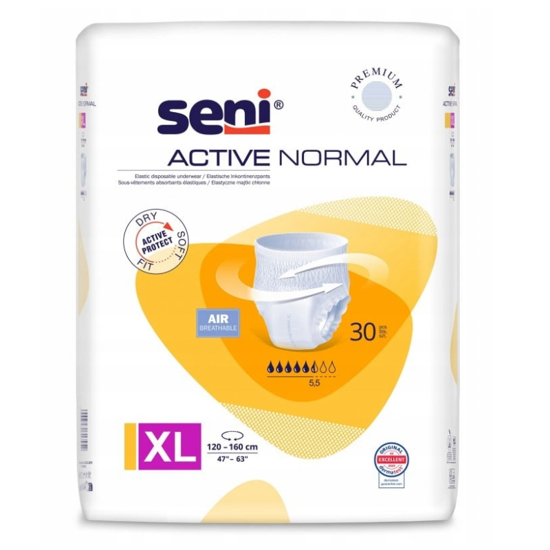 Seni Active Normal majtki chłonne Extra Large rozmiar XL 30 sztuk