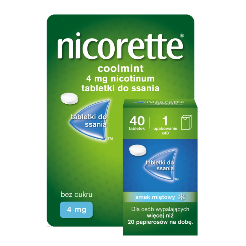 Nicorette Coolmint 4mg 40 tabletek