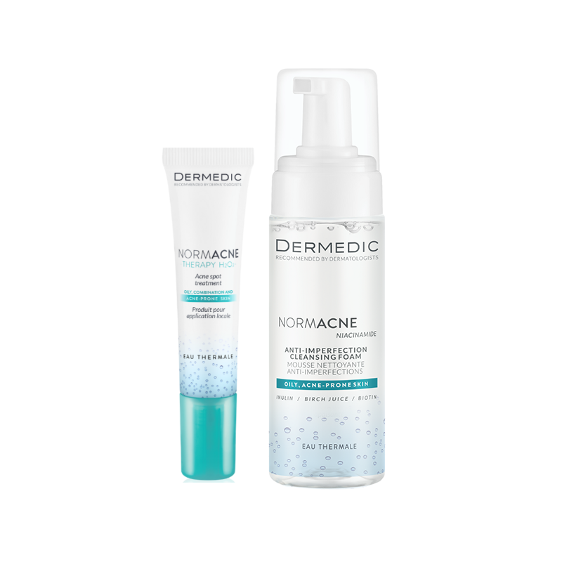 DERMEDIC NORMACNE THERAPY Preparat punktowy 15g + DERMEDIC NORMACNE Pianka oczyszczająca przeciw niedoskonałościom 170ml