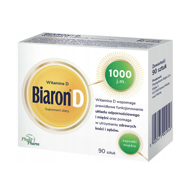 Bioaron D 1000 j.m. dla dzieci i młodzieży 90 kapsułek