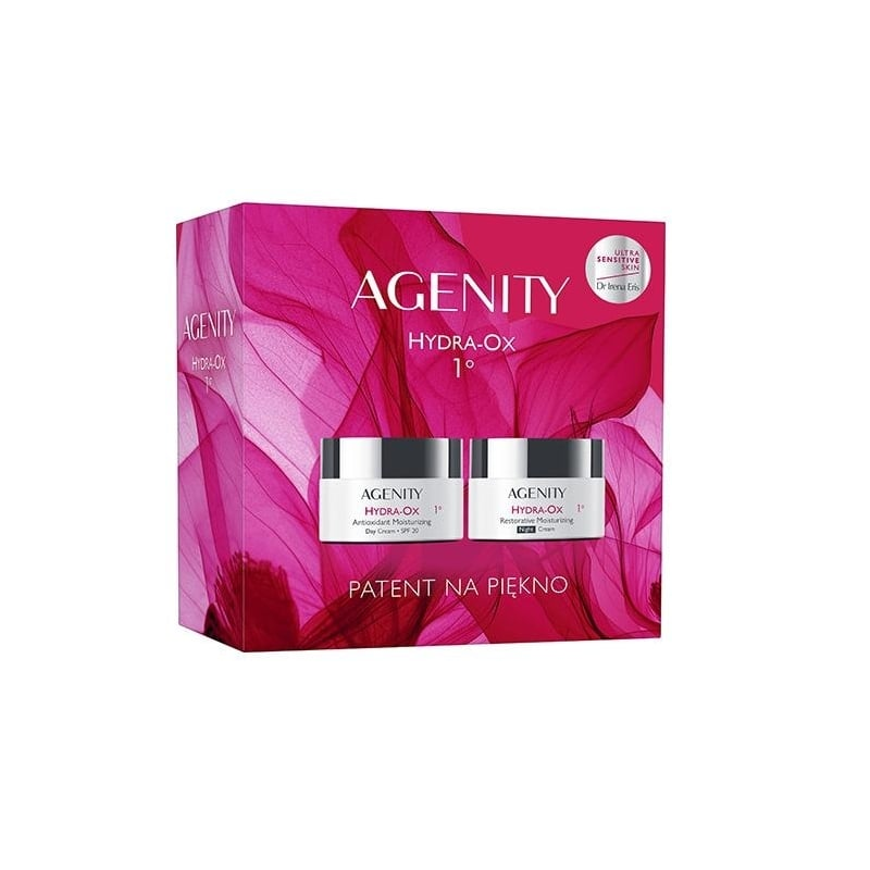 Agenity Hydra-Ox 1 Zestaw: Antyoksydacyjny krem na dzień SPF20 50ml + Odbudowujący krem na noc 50ml