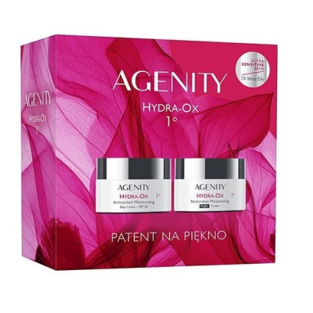 Agenity Hydra-Ox 1 Zestaw: Antyoksydacyjny krem na dzień SPF20 50ml + Odbudowujący krem na noc 50ml