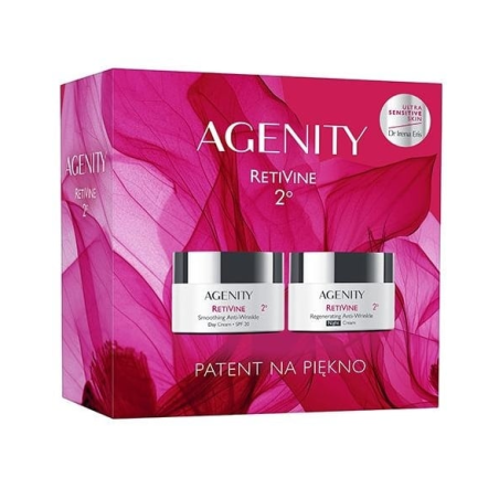 Agenity Retivine 2 Zestaw: Wygładzający krem na dzień SPF20 50ml + Krem przeciwzmarszczkowy na noc 50ml