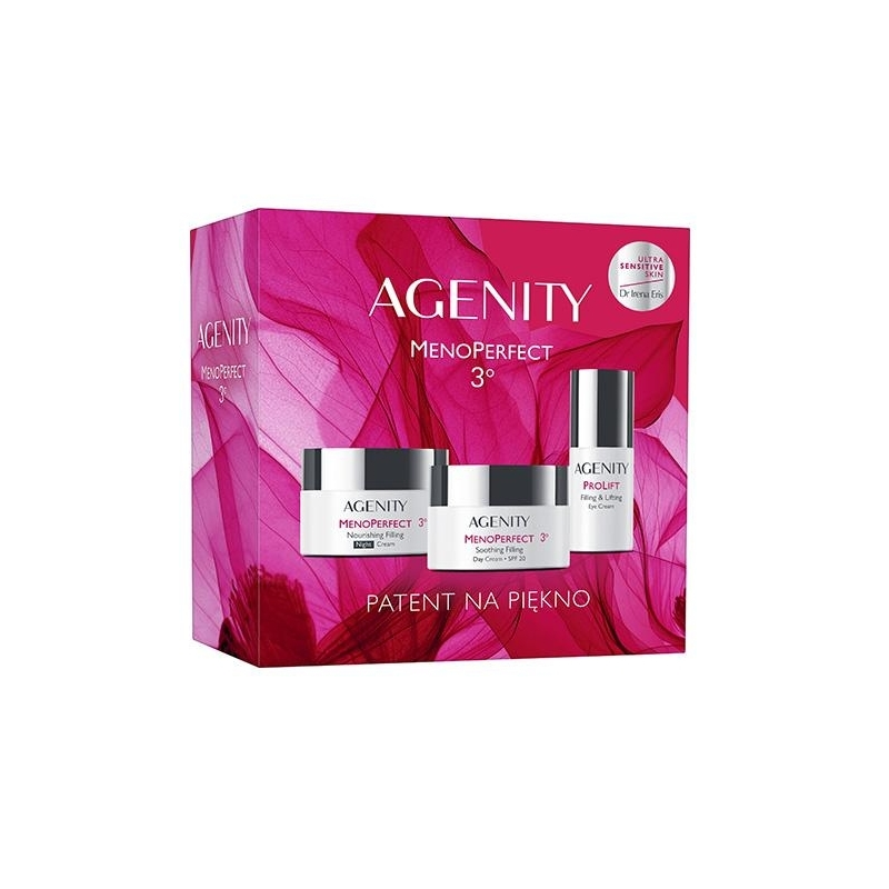 Agenity Menoperfect 3 Zestaw: krem na dzień SPF20 50ml + krem na noc 50ml + krem pod oczy 15ml