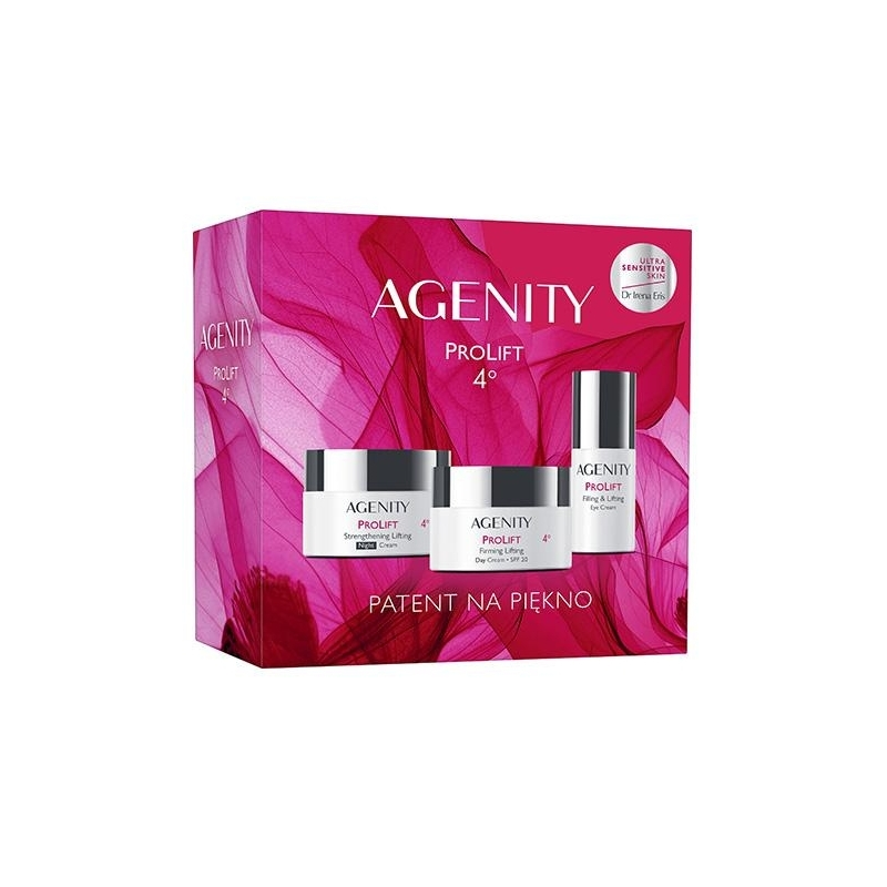 Agenity Prolift 4 Zestaw: krem na dzień SPF 20 50 ml + krem na noc 50 ml +  krem pod oczy 15 ml