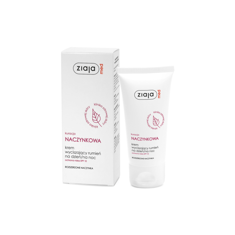 Ziaja MED Kuracja naczynkowa Krem wyciszający rumień na dzień/na noc SPF10 50ml