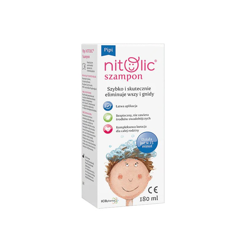 Pipi Nitolic szampon do eliminacji wszy i gnid 180 ml