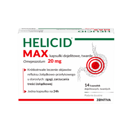 Helicid Max 20 mg, 14 kapsułek