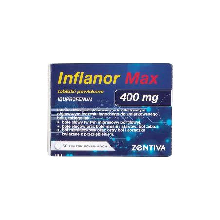 Inflanor Max 400 mg, 50 tabletek