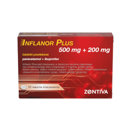 Inflanor PLUS 500 mg + 200 mg, 10 tabletek