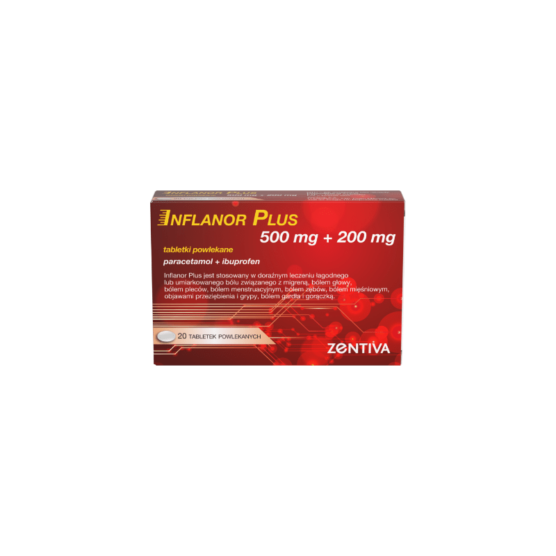 Inflanor PLUS 500 mg + 200 mg, 20 tabletek