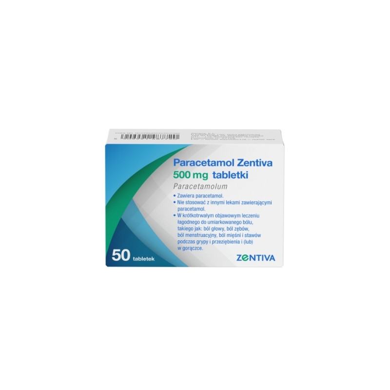 Paracetamol Zentiva 500 mg, 50 tabletek