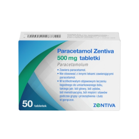 Paracetamol Zentiva 500 mg, 50 tabletek