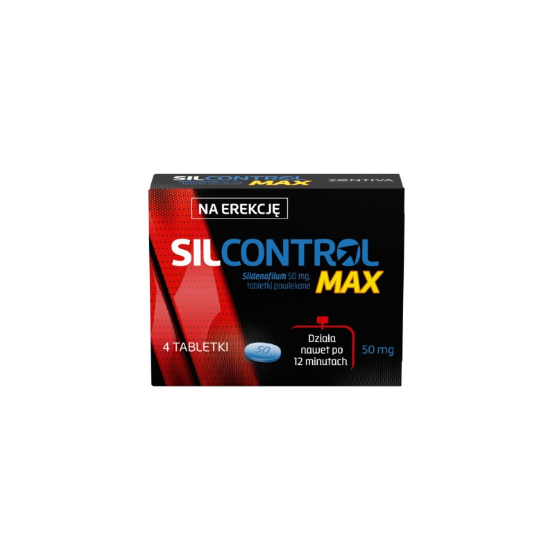 Silcontrol MAX 50 mg, 4 tabletki