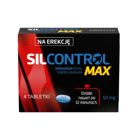 Silcontrol MAX 50 mg, 4 tabletki