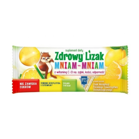 Zdrowy Lizak Mniam mniam smak cytrynowy 1 sztuka