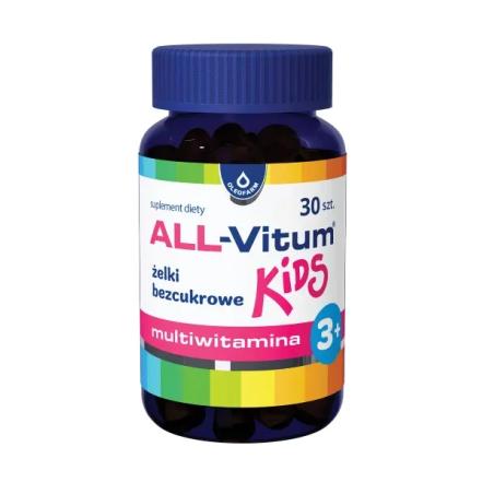 All-Vitum Kids 3+ żelki bezcukrowe multiwitaminowe 30 sztuk
