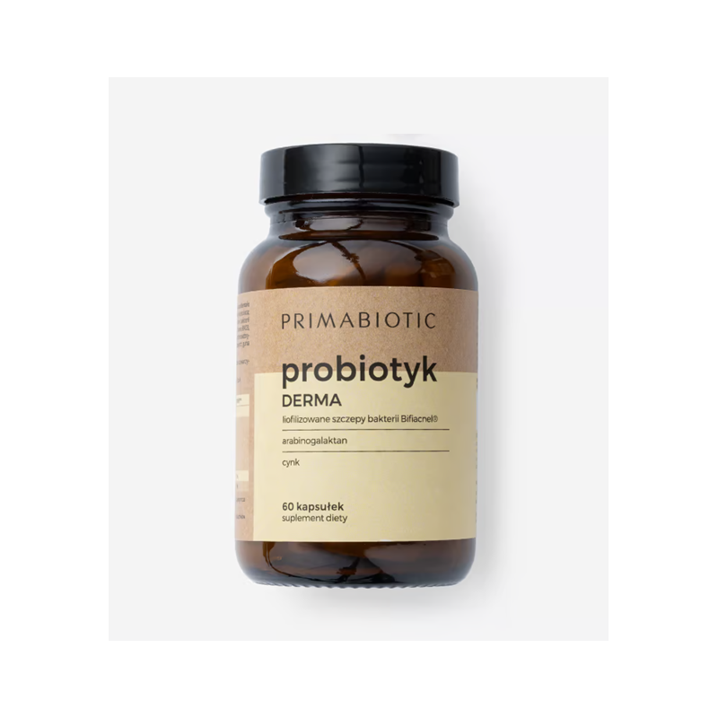 Primabiotic Probiotyk z cynkiem na skórę DERMA 60 kapsułek