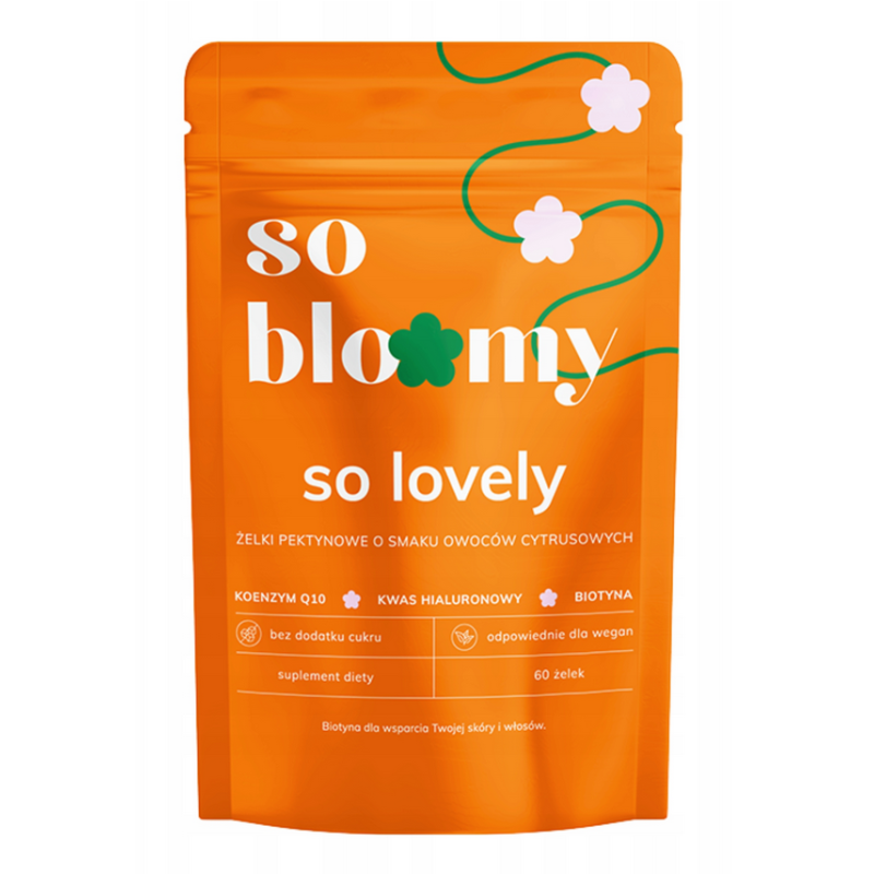 So bloomy so lovely żelki na mocne włosy i paznokcie z biotyną i cynkiem 60 sztuk