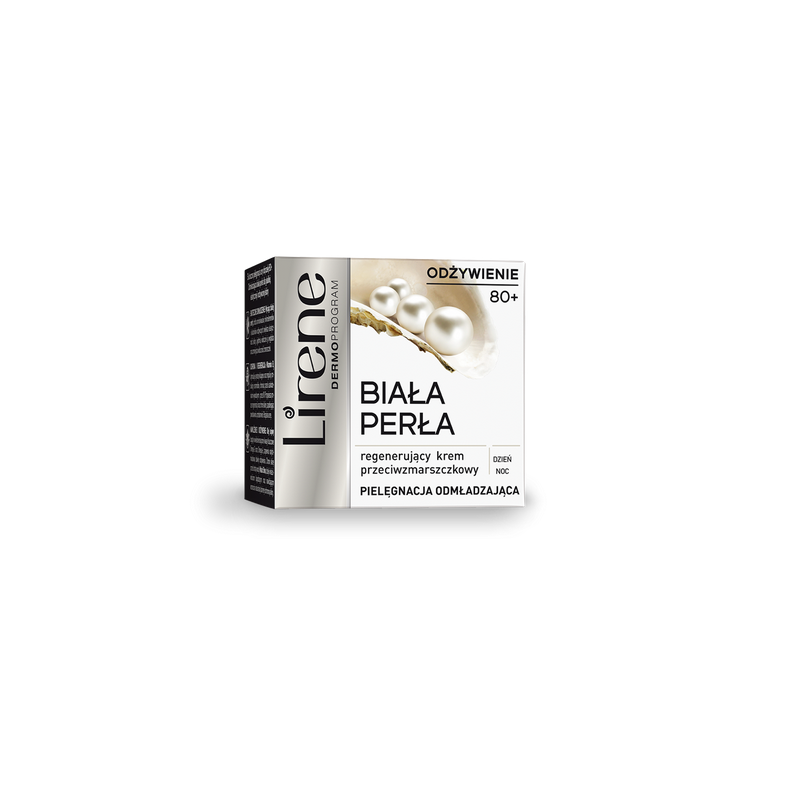 Lirene PIELĘGNACJA ODMŁADZAJĄCA Regenerujący krem przeciwzmarszczkowy 80+ BIAŁA PERŁA 50 ml