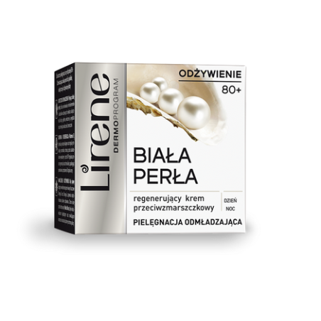 Lirene PIELĘGNACJA ODMŁADZAJĄCA Regenerujący krem przeciwzmarszczkowy 80+ BIAŁA PERŁA 50 ml