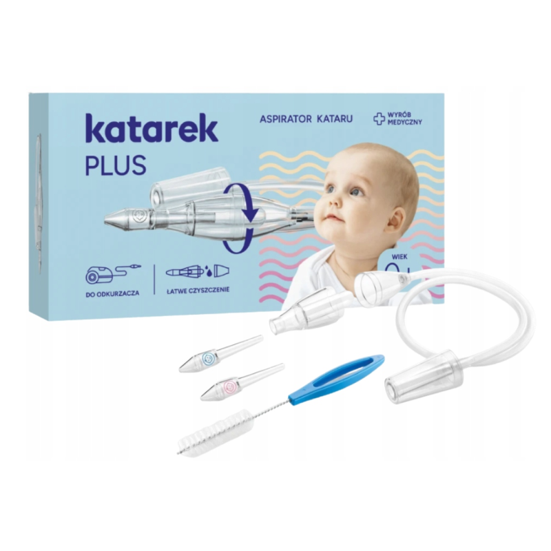 Katarek Plus  aspirator, odciągacz kataru do nosa 1 zestaw