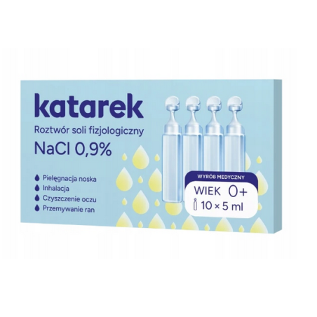 Katarek Roztwór soli fizjologiczny 10 ampułek po 5 ml