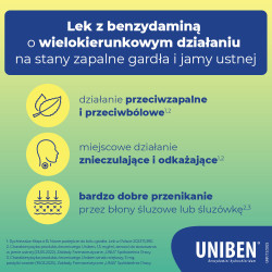 Uniben pastylki miętowe, 30 sztuk