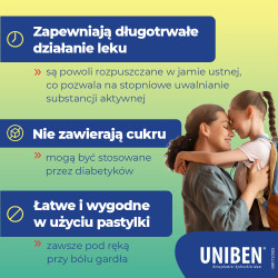 Uniben pastylki miętowe, 30 sztuk