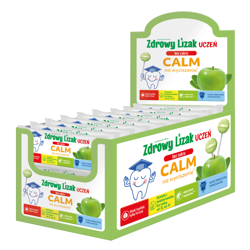 Zdrowy Lizak UCZEŃ CALM zestaw 40 sztuk
