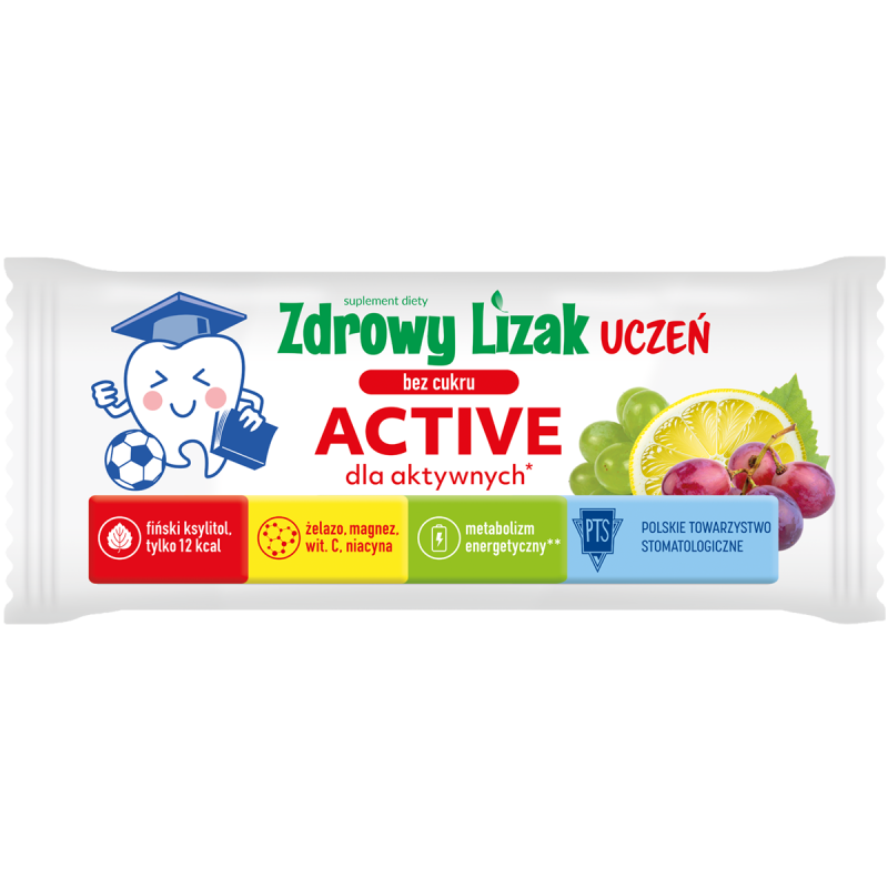 Zdrowy Lizak UCZEŃ ACTIVE 1 sztuka