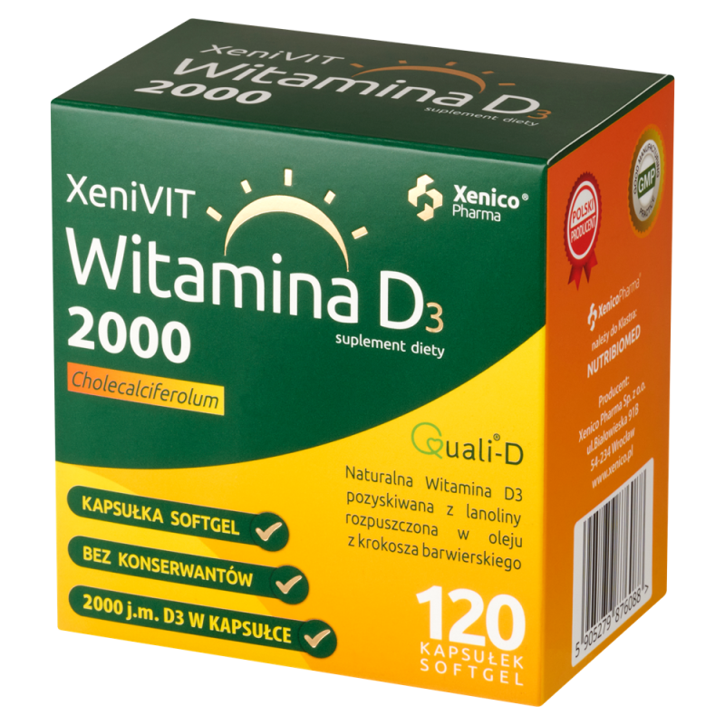 XeniVIT Witamina D 2000 120 kapsułek Xenico