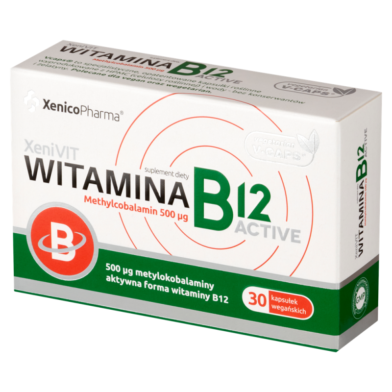Xenico Witamina B12 Active 500 mcg 30 kapsułek