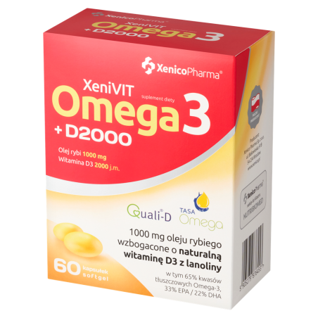 XeniVIT Omega3 + D2000 60 kapsułek Xenico