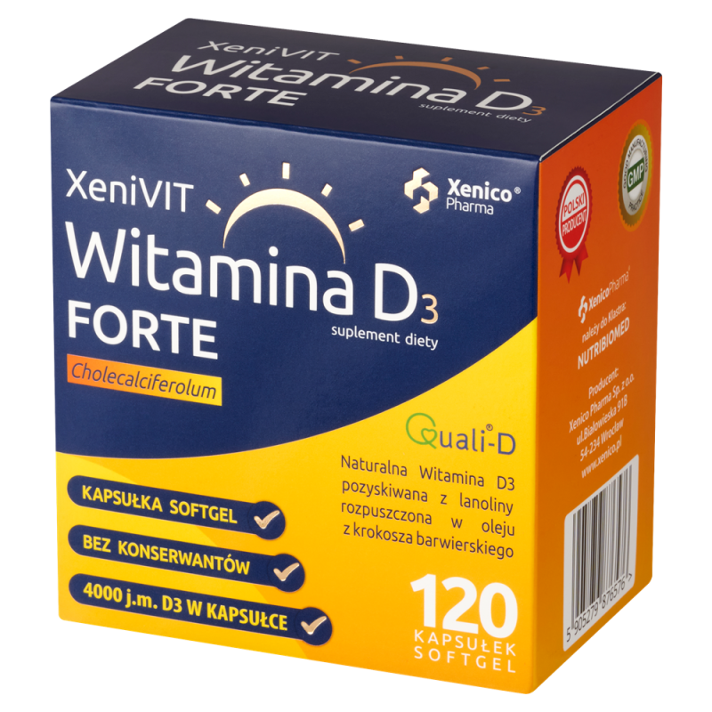 XeniVIT Witamina D 4000 Forte 120 kapsułek