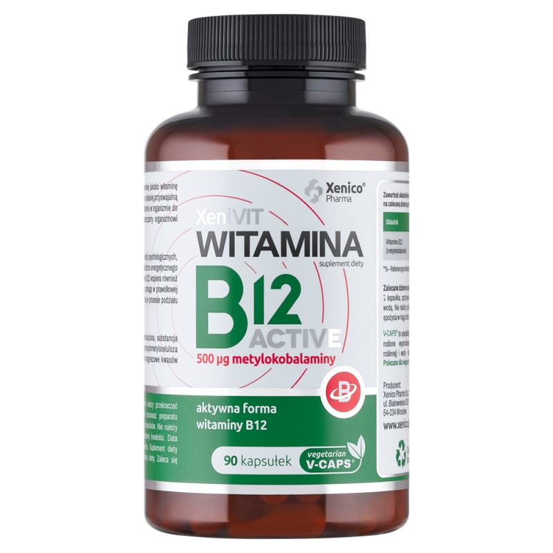 Witamina B12 Active 500mcg 90 kapsułek Xenico