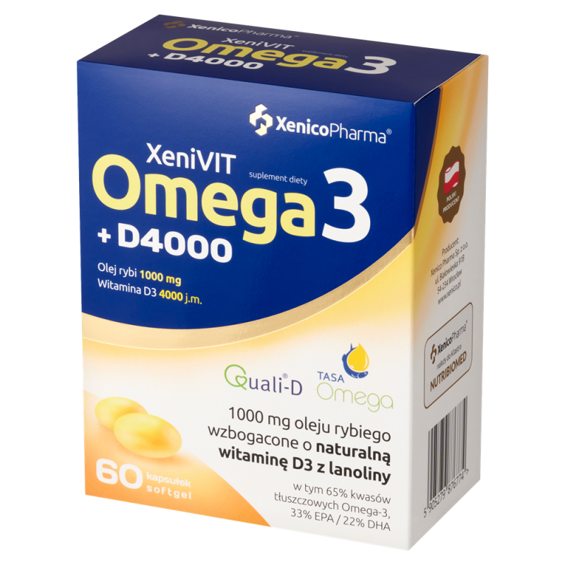 Omega3 + D4000 60 kapsułek Xenico