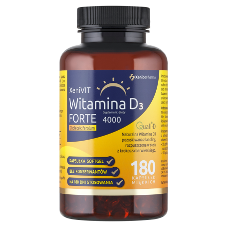 XeniVIT Witamina D3 Forte 4000 180 kapsułek