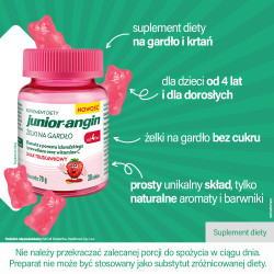 Junior-angin żelki na gardło, 30 sztuk