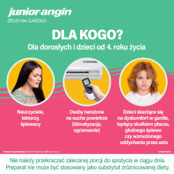 Junior-angin żelki na gardło, 30 sztuk