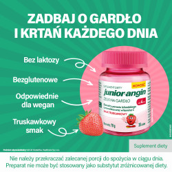 Junior-angin żelki na gardło, 30 sztuk