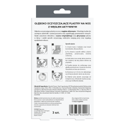 L'biotica Głęboko oczyszczające plastry na nos z węglem drzewnym 3 sztuki